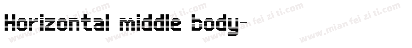 Horizontal middle body字体转换